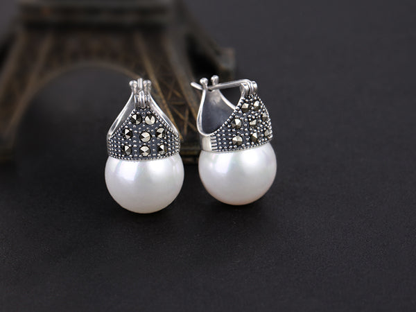 Buy Peach Glossy Beads Fashion Drop Earrings Online - W for Woman