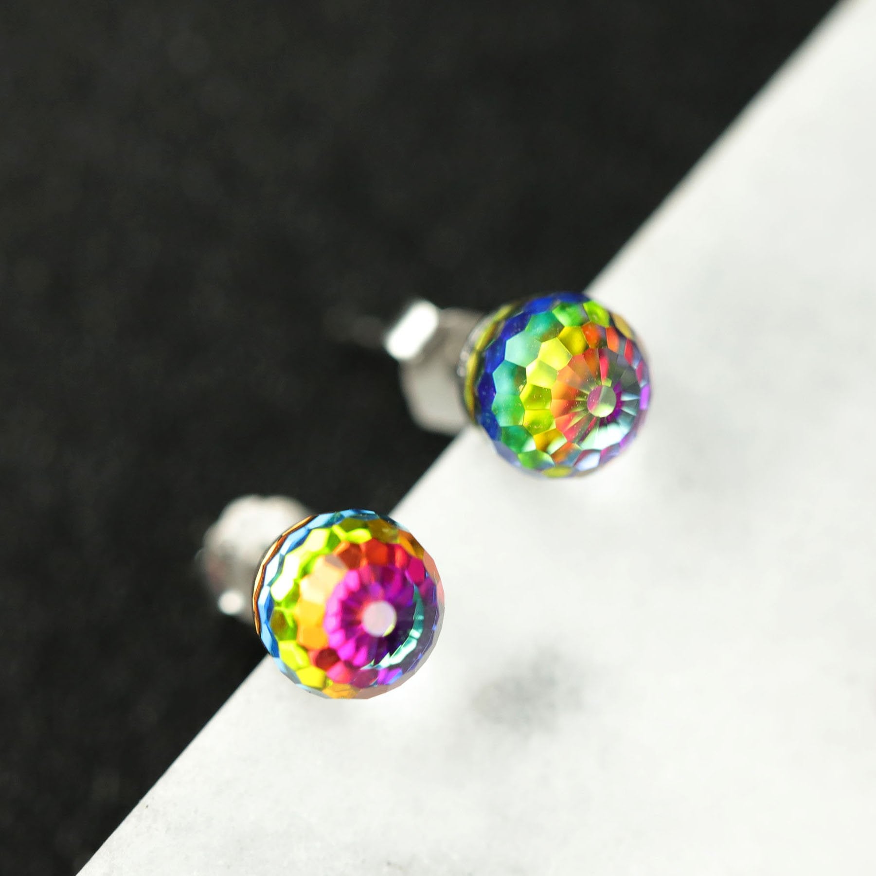 Gorgeous Crystal Ball Silver Earrings – LUXYIN